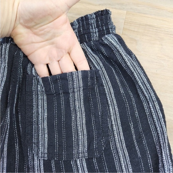 NWT Briggs Ladies Linen Blend Short BLACK stripes - size S - Picture 11 of 15